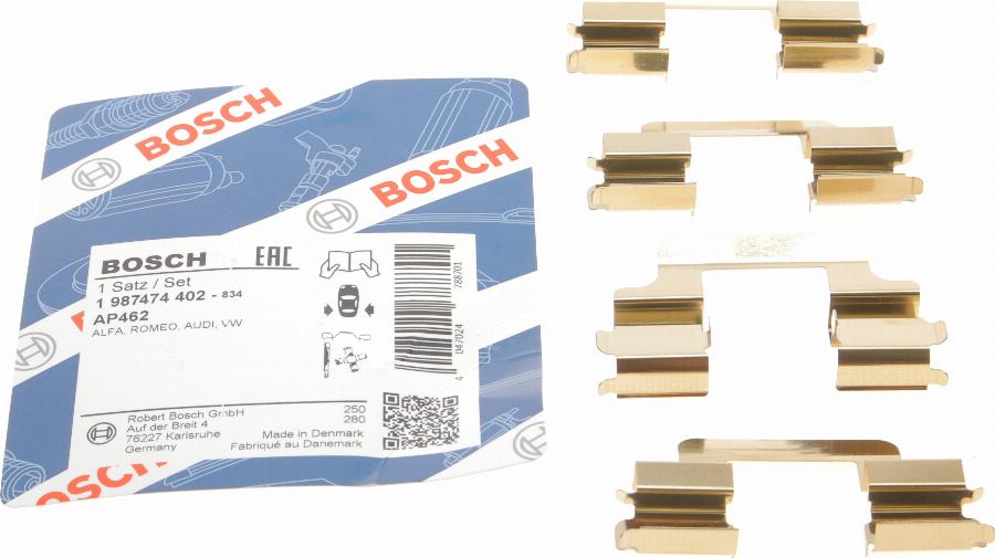 BOSCH 1 987 474 402 - Kit accessori, Pastiglia freno autozon.pro