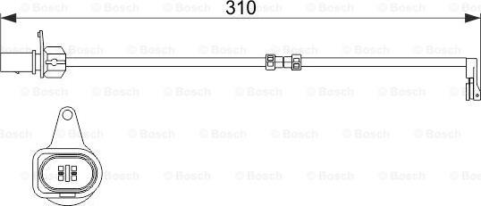 BOSCH 1 987 474 506 - Contatto segnalazione, Usura past. freno / mat. d'attrito autozon.pro