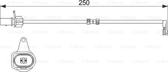 BOSCH 1 987 474 510 - Contatto segnalazione, Usura past. freno / mat. d'attrito autozon.pro