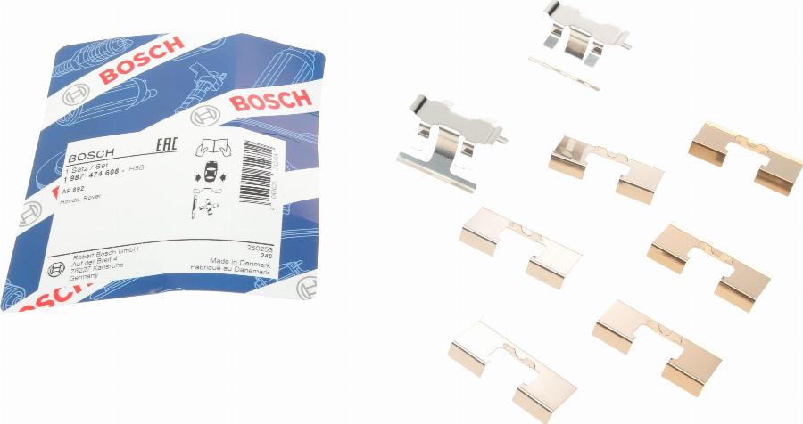 BOSCH 1 987 474 608 - Kit accessori, Pastiglia freno autozon.pro