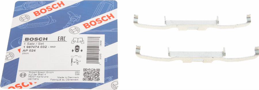 BOSCH 1 987 474 032 - Kit accessori, Pastiglia freno autozon.pro