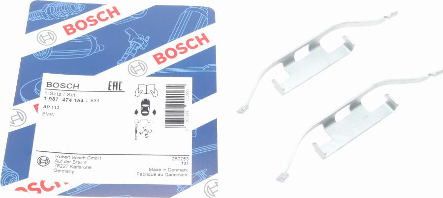 BOSCH 1 987 474 154 - Kit accessori, Pastiglia freno autozon.pro