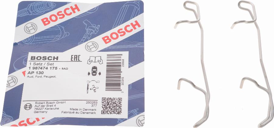 BOSCH 1 987 474 175 - Kit accessori, Pastiglia freno autozon.pro