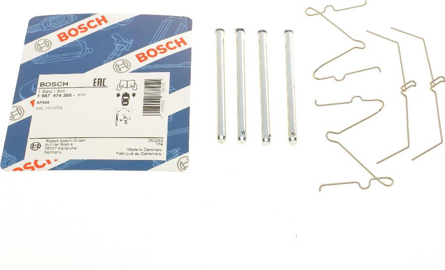 BOSCH 1 987 474 350 - Kit accessori, Pastiglia freno autozon.pro