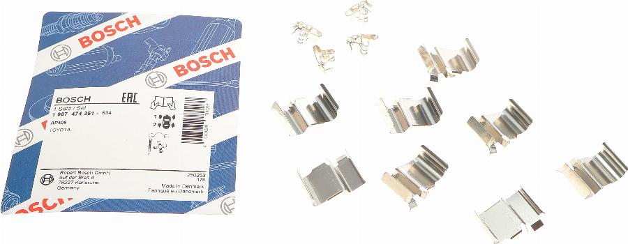 BOSCH 1 987 474 351 - Kit accessori, Pastiglia freno autozon.pro