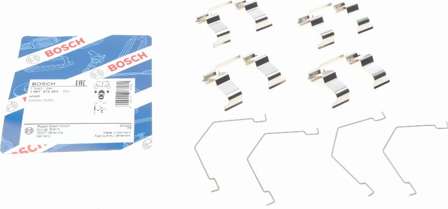 BOSCH 1 987 474 353 - Kit accessori, Pastiglia freno autozon.pro