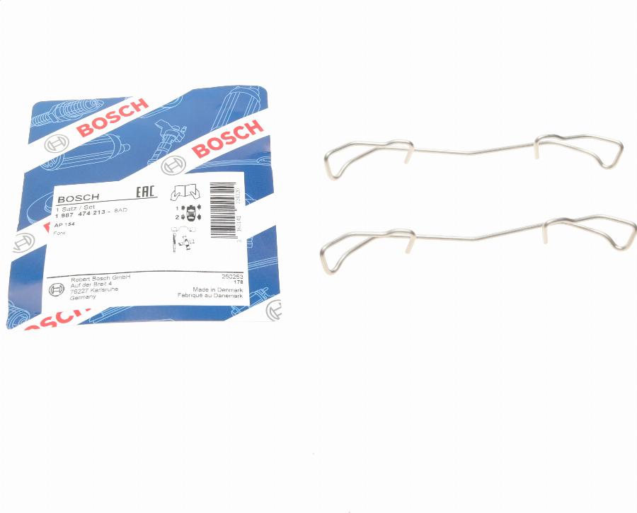 BOSCH 1 987 474 213 - Kit accessori, Pastiglia freno autozon.pro