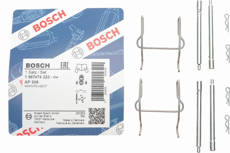 BOSCH 1 987 474 223 - Kit accessori, Pastiglia freno autozon.pro