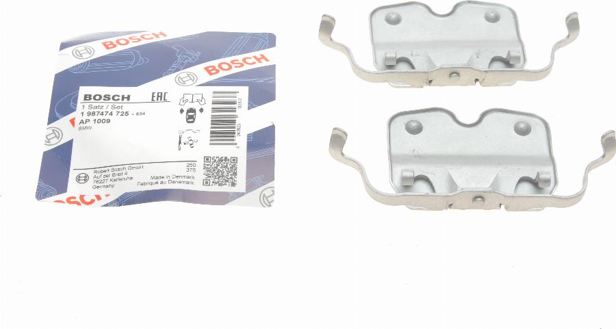 BOSCH 1 987 474 725 - Kit accessori, Pastiglia freno autozon.pro