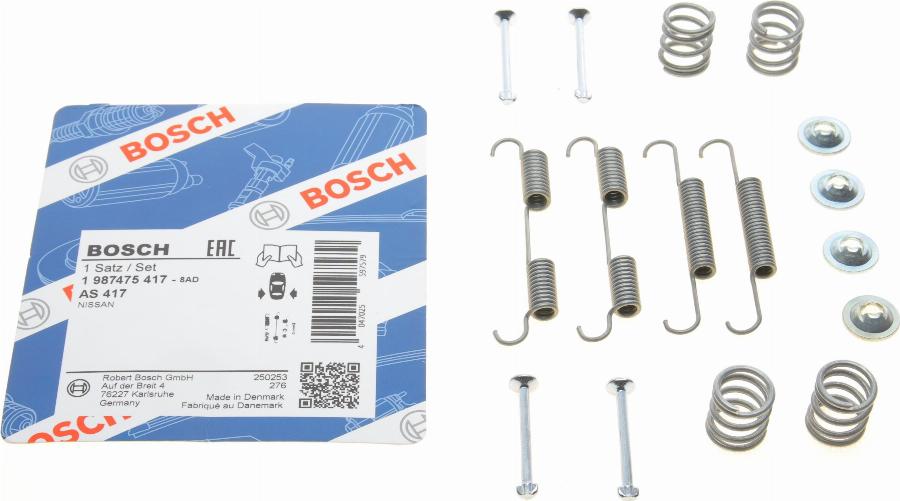 BOSCH 1 987 475 417 - Kit accessori, Ganasce freno stazionamento autozon.pro