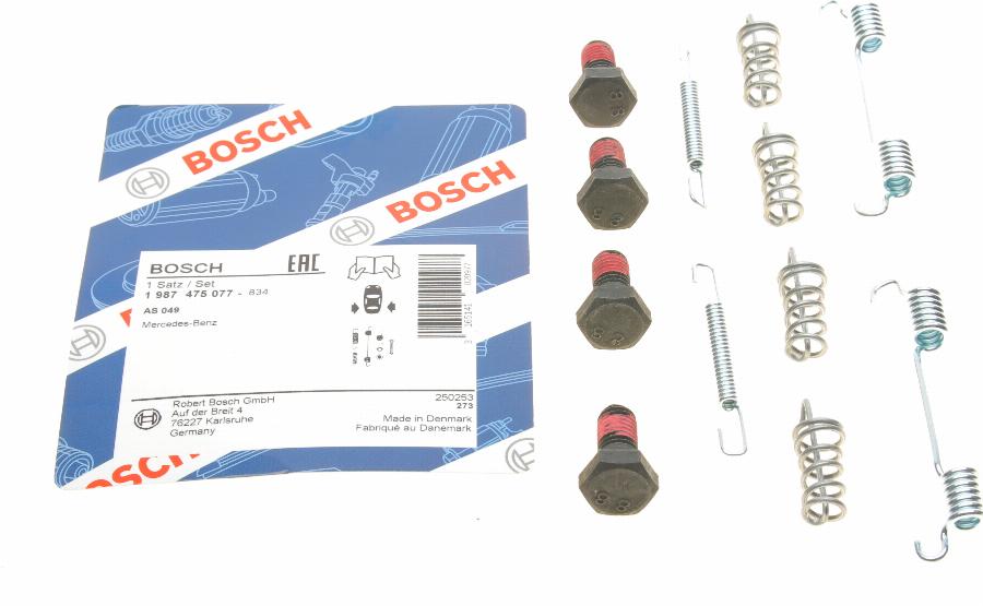 BOSCH 1 987 475 077 - Kit accessori, Ganasce freno stazionamento autozon.pro