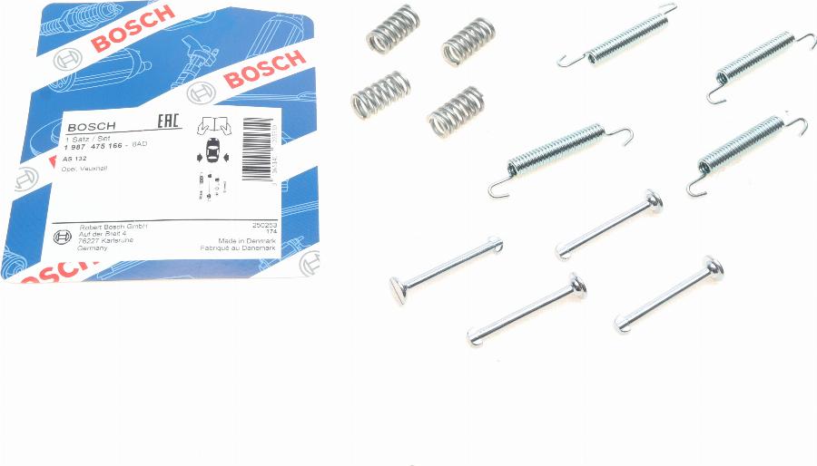 BOSCH 1 987 475 166 - Kit accessori, Ganasce freno stazionamento autozon.pro