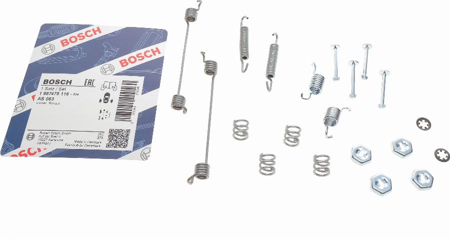 BOSCH 1 987 475 116 - Kit accessori, Ganasce freno autozon.pro