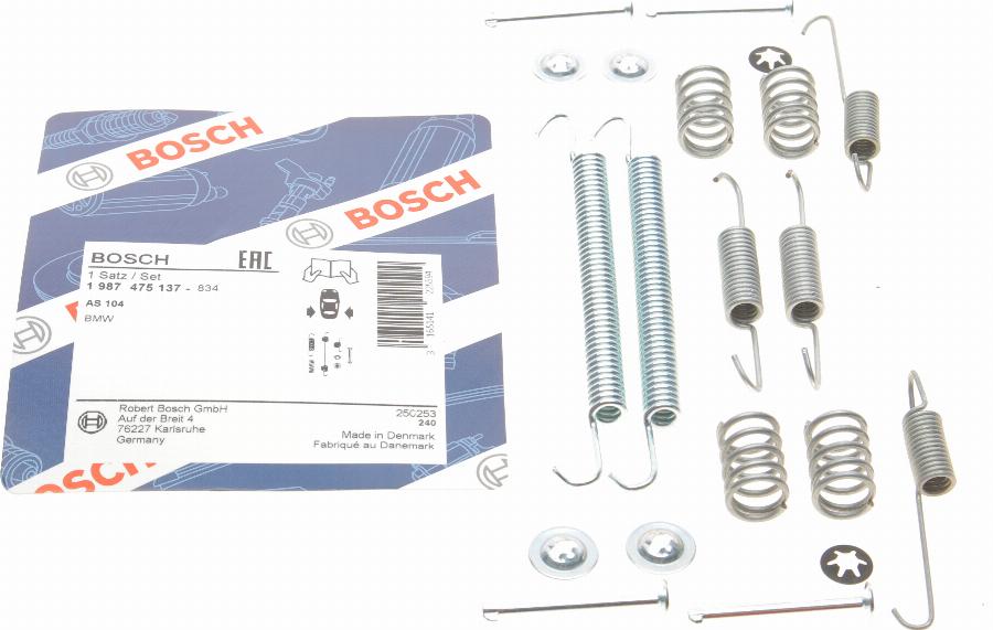 BOSCH 1 987 475 137 - Kit accessori, Ganasce freno autozon.pro