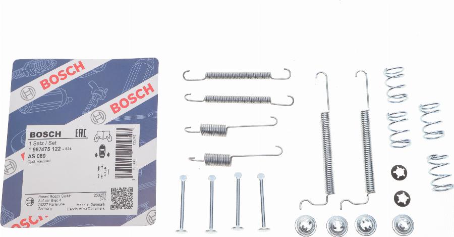 BOSCH 1 987 475 122 - Kit accessori, Ganasce freno autozon.pro