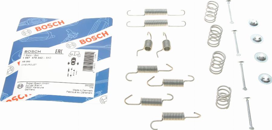 BOSCH 1 987 475 343 - Kit accessori, Ganasce freno stazionamento autozon.pro