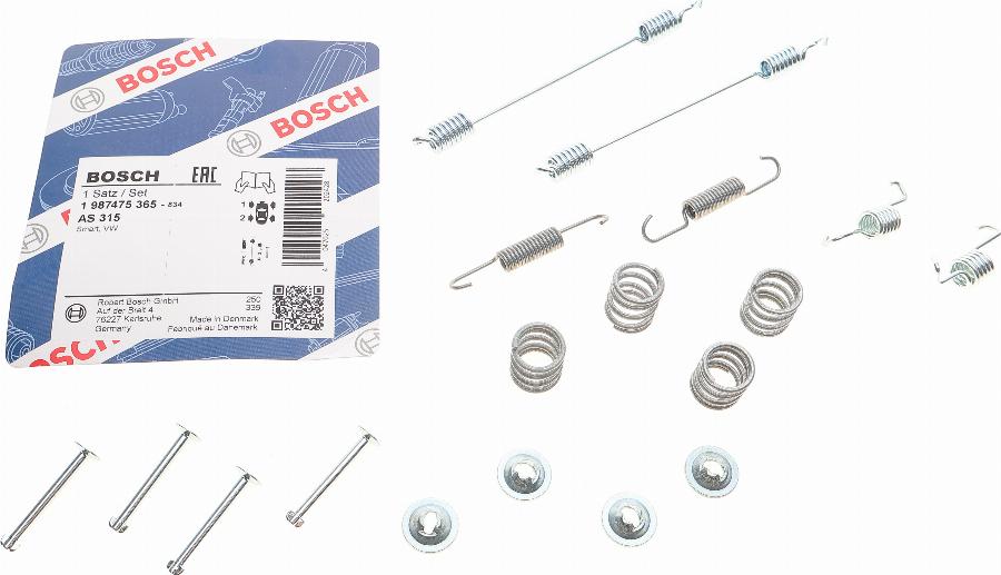 BOSCH 1 987 475 365 - Kit accessori, Ganasce freno autozon.pro