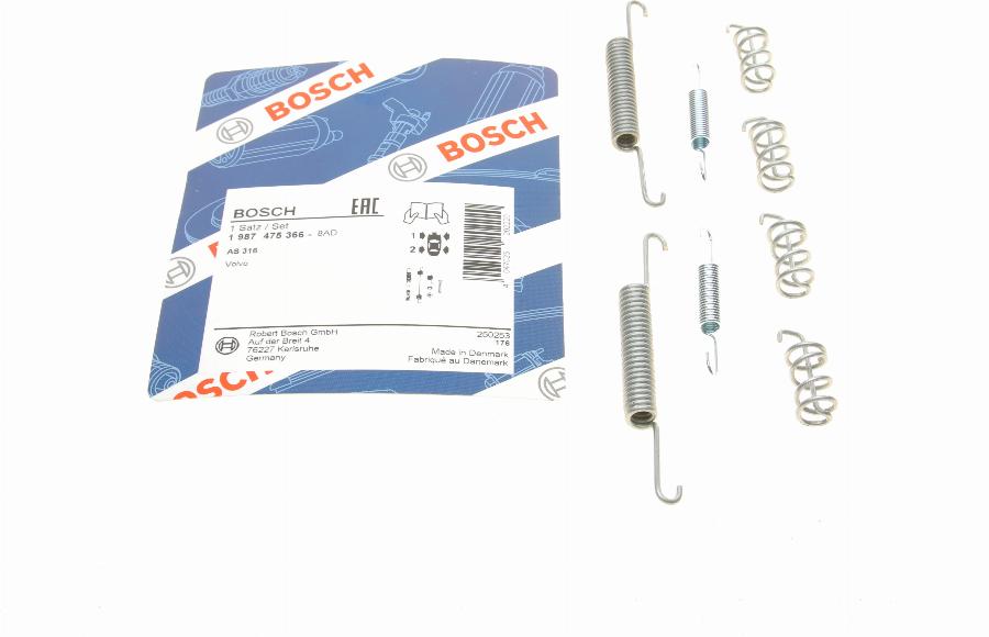 BOSCH 1 987 475 366 - Kit accessori, Ganasce freno stazionamento autozon.pro