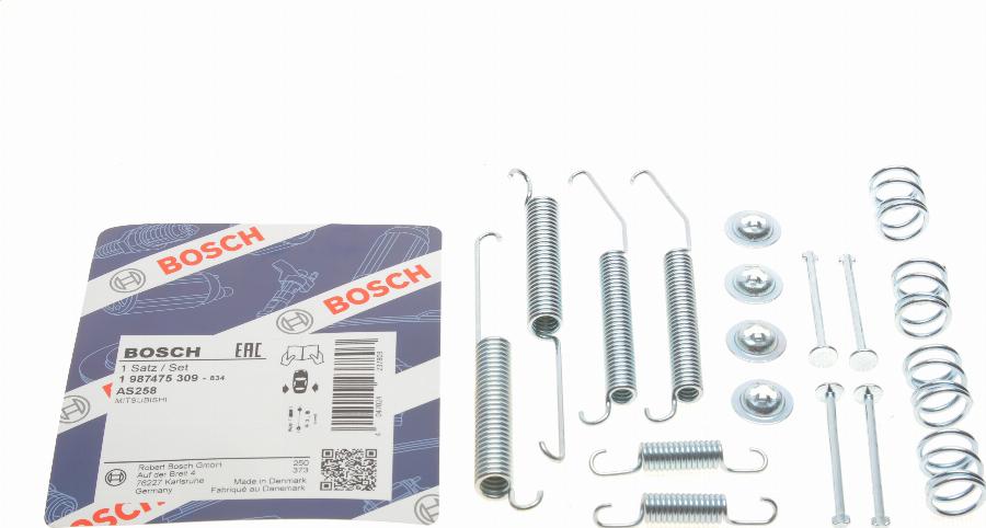 BOSCH 1 987 475 309 - Kit accessori, Ganasce freno autozon.pro