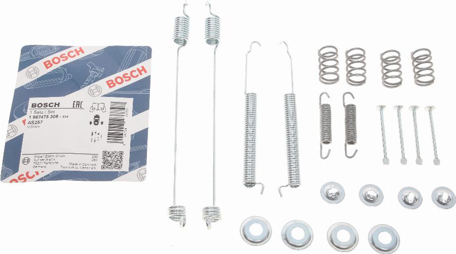 BOSCH 1 987 475 308 - Kit accessori, Ganasce freno autozon.pro