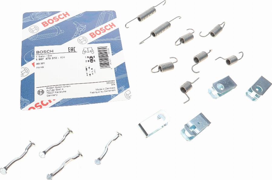 BOSCH 1 987 475 372 - Kit accessori, Ganasce freno stazionamento autozon.pro