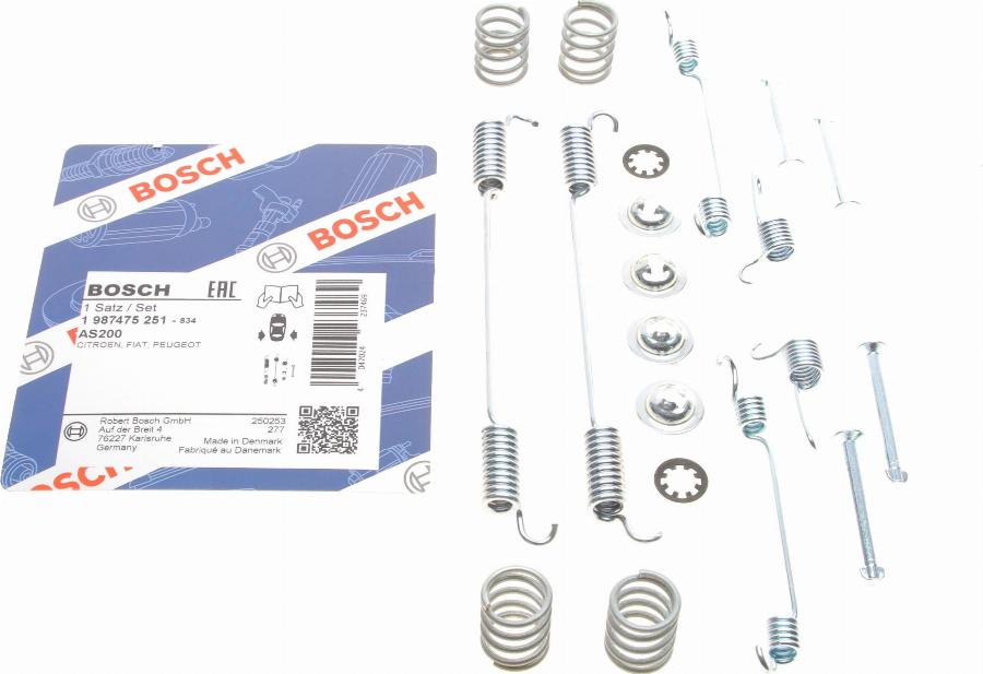 BOSCH 1 987 475 251 - Kit accessori, Ganasce freno autozon.pro