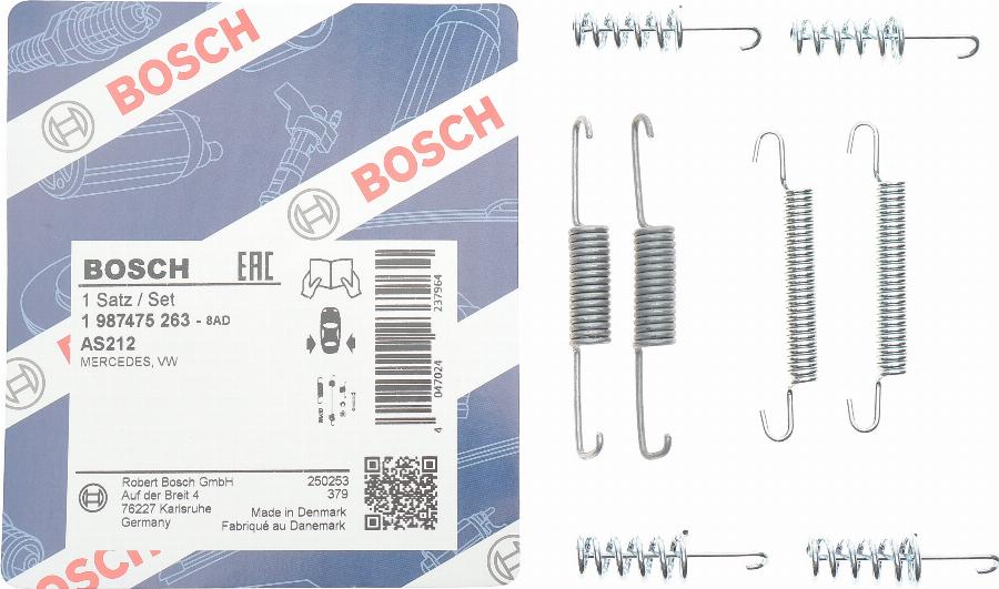 BOSCH 1 987 475 263 - Kit accessori, Ganasce freno stazionamento autozon.pro