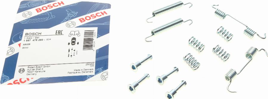 BOSCH 1 987 475 280 - Kit accessori, Ganasce freno stazionamento autozon.pro