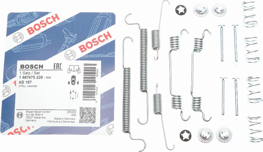 BOSCH 1 987 475 226 - Kit accessori, Ganasce freno autozon.pro