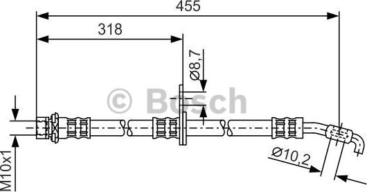 BOSCH 1 987 476 255 - Flessibile del freno autozon.pro