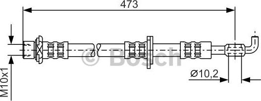 BOSCH 1 987 476 744 - Flessibile del freno autozon.pro