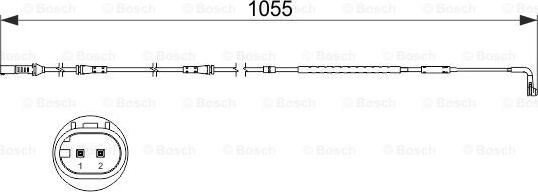 BOSCH 1 987 473 506 - Contatto segnalazione, Usura past. freno / mat. d'attrito autozon.pro