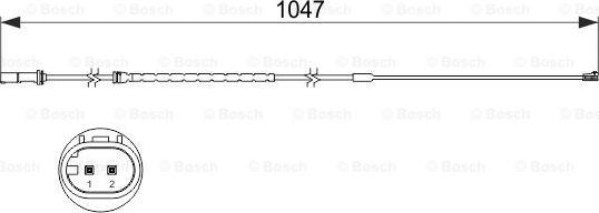 BOSCH 1 987 473 512 - Contatto segnalazione, Usura past. freno / mat. d'attrito autozon.pro