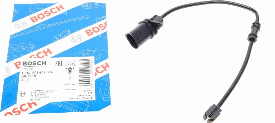 BOSCH 1 987 473 601 - Contatto segnalazione, Usura past. freno / mat. d'attrito autozon.pro