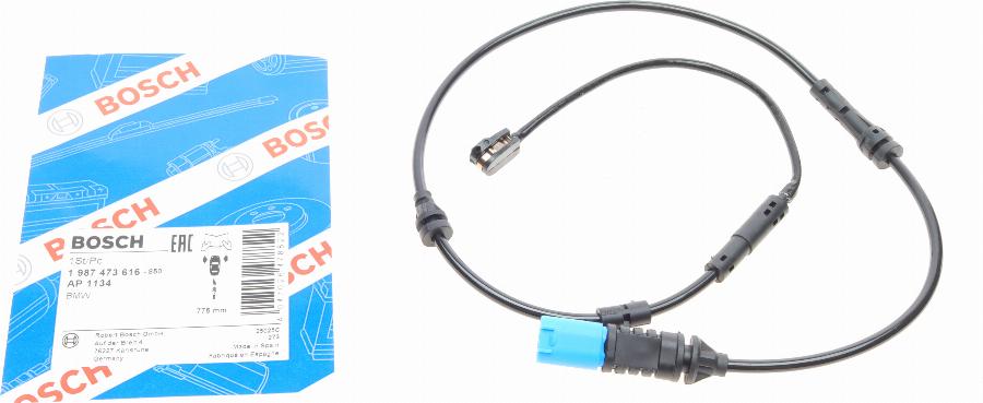 BOSCH 1 987 473 616 - Contatto segnalazione, Usura past. freno / mat. d'attrito autozon.pro