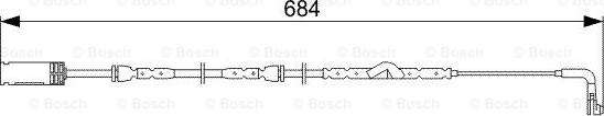 BOSCH 1 987 473 020 - Contatto segnalazione, Usura past. freno / mat. d'attrito autozon.pro