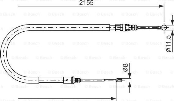 BOSCH 1 987 477 994 - Cavo comando, Freno stazionamento autozon.pro