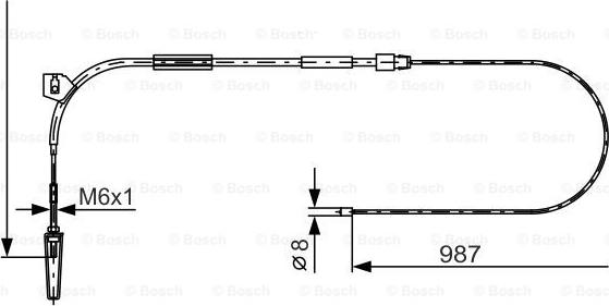 BOSCH 1 987 477 962 - Cavo comando, Freno stazionamento autozon.pro