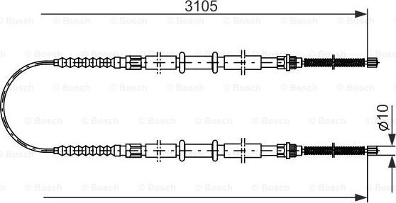 BOSCH 1 987 477 989 - Cavo comando, Freno stazionamento autozon.pro