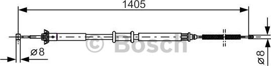 BOSCH 1 987 477 928 - Cavo comando, Freno stazionamento autozon.pro