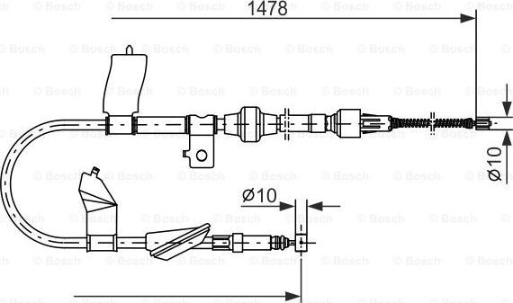 BOSCH 1 987 477 448 - Cavo comando, Freno stazionamento autozon.pro