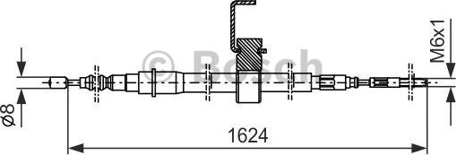 BOSCH 1 987 477 480 - Cavo comando, Freno stazionamento autozon.pro