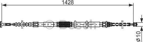 BOSCH 1 987 477 552 - Cavo comando, Freno stazionamento autozon.pro