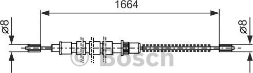 BOSCH 1 987 477 518 - Cavo comando, Freno stazionamento autozon.pro