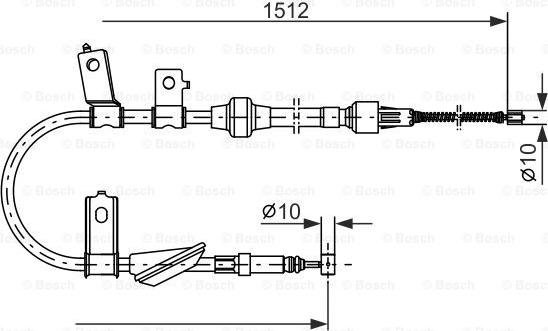 BOSCH 1 987 477 513 - Cavo comando, Freno stazionamento autozon.pro