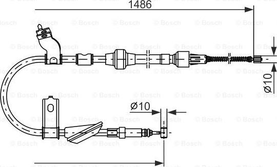 BOSCH 1 987 477 512 - Cavo comando, Freno stazionamento autozon.pro