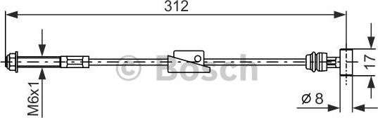 BOSCH 1 987 477 517 - Cavo comando, Freno stazionamento autozon.pro