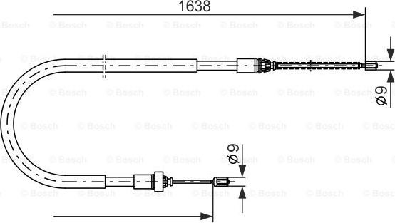 BOSCH 1 987 477 586 - Cavo comando, Freno stazionamento autozon.pro