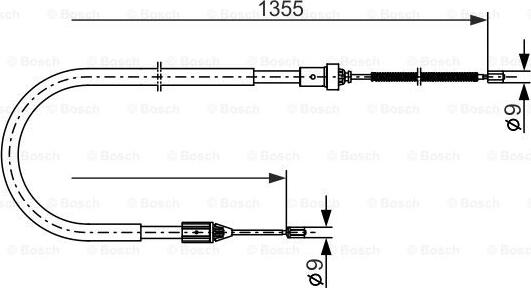 BOSCH 1 987 477 644 - Cavo comando, Freno stazionamento autozon.pro