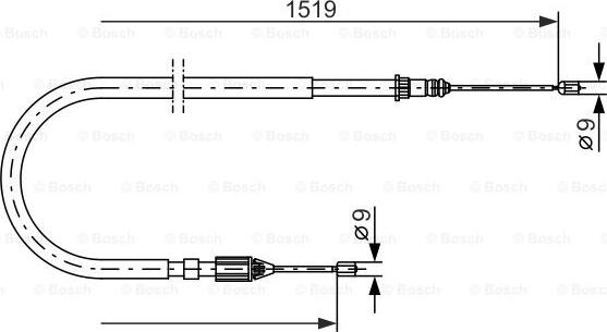 BOSCH 1 987 477 654 - Cavo comando, Freno stazionamento autozon.pro